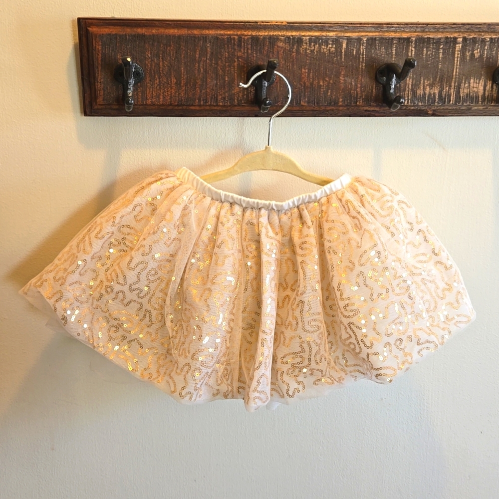 Mud Pie Tutu with Gold Sequins